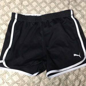 Black Puma athletic shorts